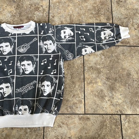 Liberty Flyer 80’s Vintage Elvis sweat shirt tagged medium made in USA 🇺🇸 - Picture 4 of 15